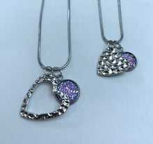 Load image into Gallery viewer, “One Love, One Heart” Mother-Daughter Necklace Set (Stainless Steel)