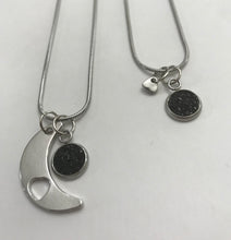 Load image into Gallery viewer, “Love You to the Moon and Back” Mother-Daughter Necklace Set (Stainless Steel)
