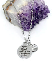 Load image into Gallery viewer, "A great Coach is hard to find and impossible to forget" 3-in-1 Necklace (Stainless Steel)