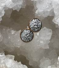 Load image into Gallery viewer, 12mm Silver Druzy Studs