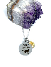 Load image into Gallery viewer, Crazy Cat Lady 3-in-1 Necklace (Stainless Steel)