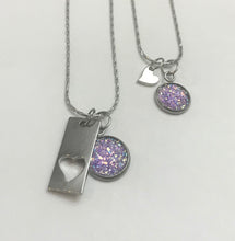Load image into Gallery viewer, “Elegant Heart” Mother-Daughter Necklace Set (Stainless Steel)