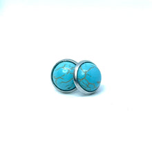 Load image into Gallery viewer, 10mm Turquoise Studs