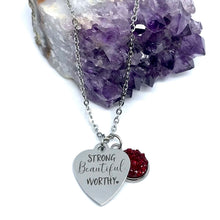 Load image into Gallery viewer, "Strong Beautiful Worthy" 3-in-1 Necklace (Stainless Steel)