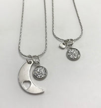 Load image into Gallery viewer, “Love You to the Moon and Back” Mother-Daughter Necklace Set (Stainless Steel)