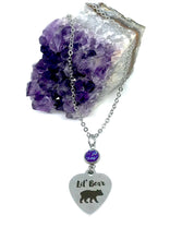 Load image into Gallery viewer, Lil’ Bear Birthstone Necklace (Stainless Steel)