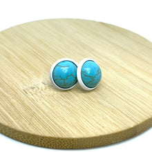 Load image into Gallery viewer, 10mm Turquoise Studs