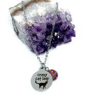 Load image into Gallery viewer, Crazy Cat Lady 3-in-1 Necklace (Stainless Steel)