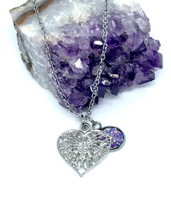 Heart of a Butterfly 3-in-1 Necklace (Stainless Steel)