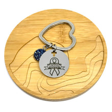 Load image into Gallery viewer, Colon Survivor Research Keychain (Stainless Steel)