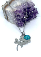 Load image into Gallery viewer, Dance of the Dragonflies 3-in-1 Necklace (Stainless Steel)