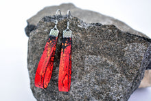 Load image into Gallery viewer, Campfire Canvas Drop Earrings (Surgical Steel)