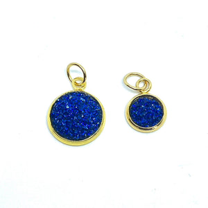 Sapphire Shimmer Charm (Gold Stainless Steel)