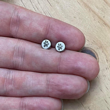 Load image into Gallery viewer, 6mm Real Pawprint Studs (Stainless Steel) - Your Pet&#39;s Pawprint