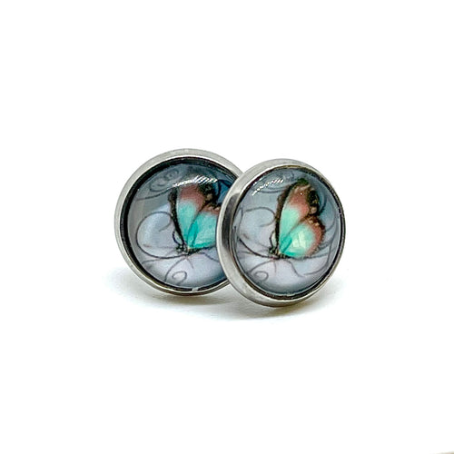 10mm Adonis Butterfly Studs (Stainless Steel)