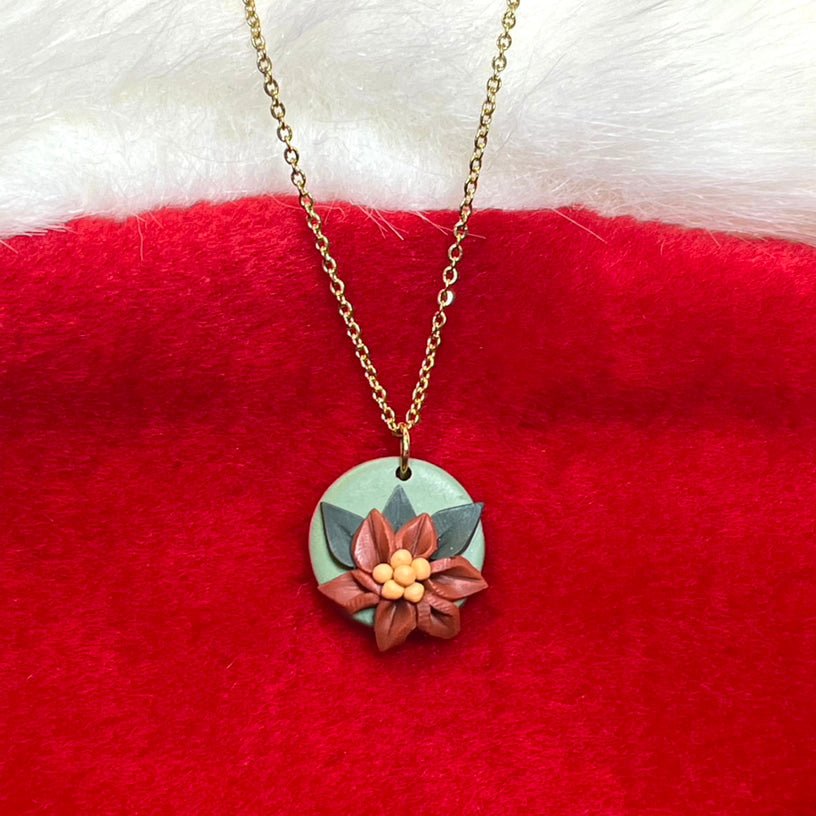 Poinsettia Necklace (Stainless Steel)