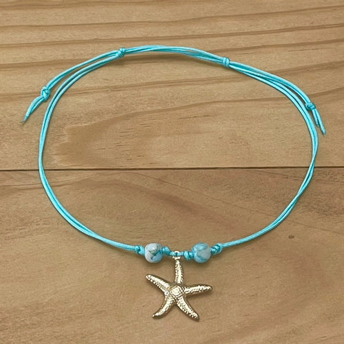 Golden Starfish Anklet (Adjustable)