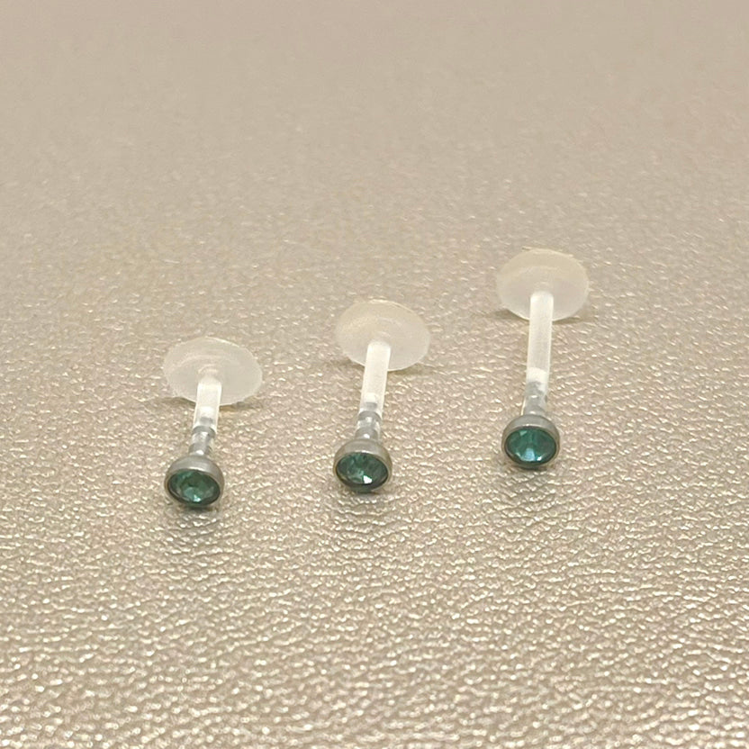 Aquamarine Crystal Cartilage Flat-Back Stud (Acrylic)