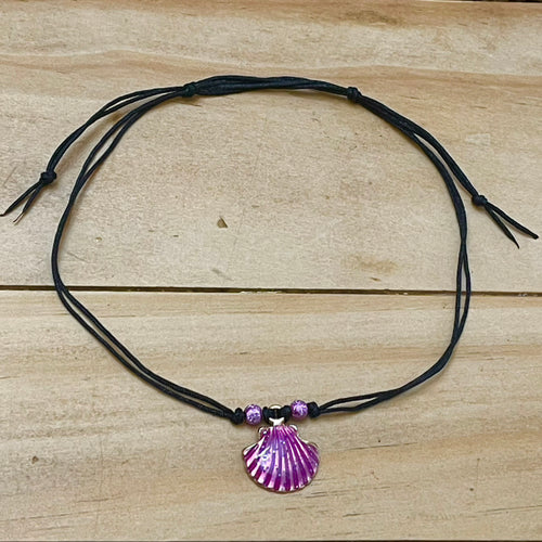 Purple Seashell Anklet (Adjustable)