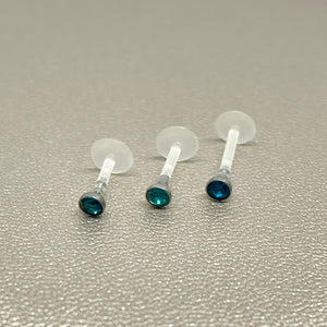 Blue Topaz Crystal Cartilage Flat-Back Stud (Acrylic)