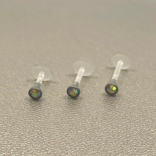 Iridescent Crystal Cartilage Flat-Back Stud (Acrylic)