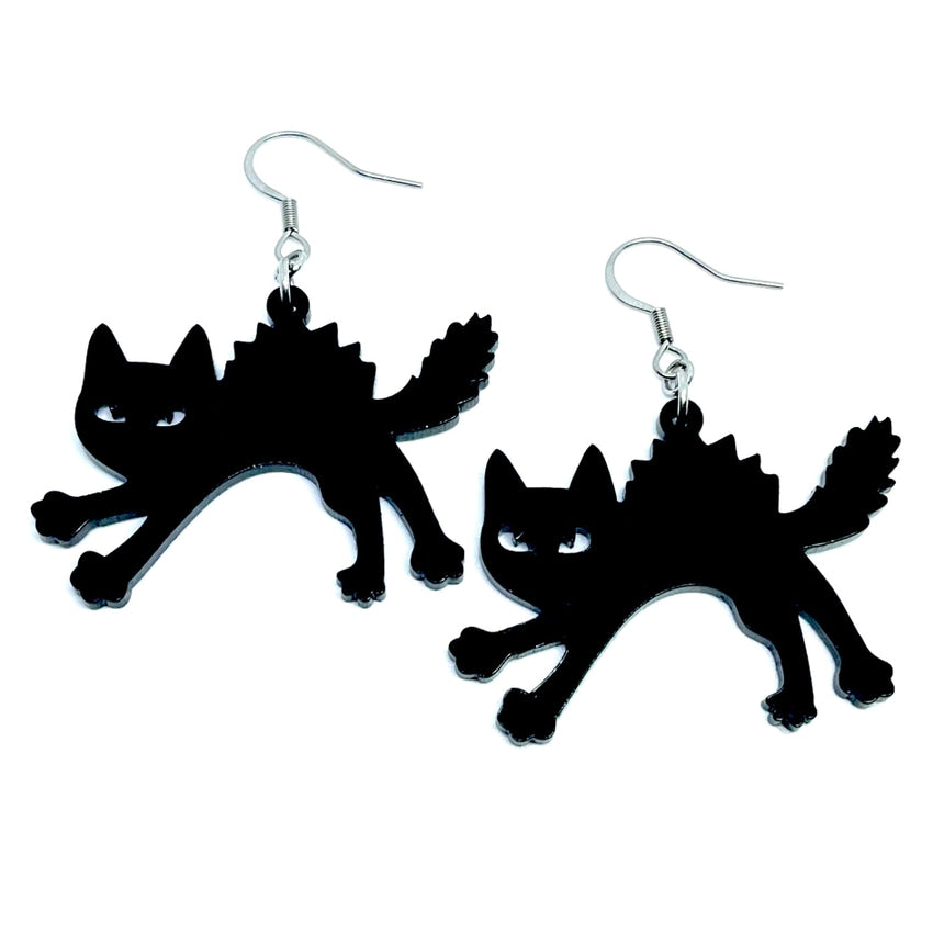 Scaredy Cat Drop Earrings