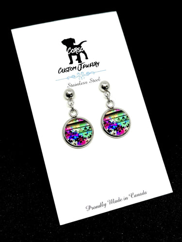 12mm Cozamalotl Aztec Drop Studs
