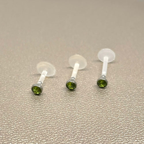 Peridot Crystal Cartilage Flat-Back Stud (Acrylic)