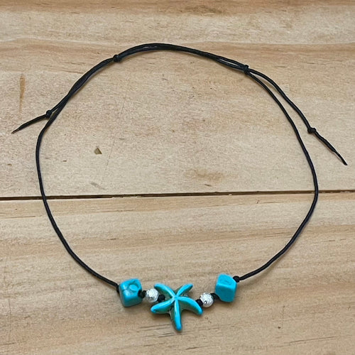 Turquoise Starfish Anklet (Adjustable)