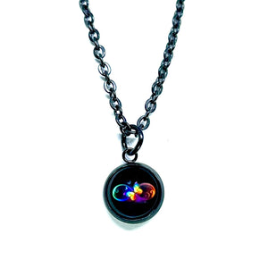 10mm Neurodiversity Celebration Necklace (Black Stainless Steel)