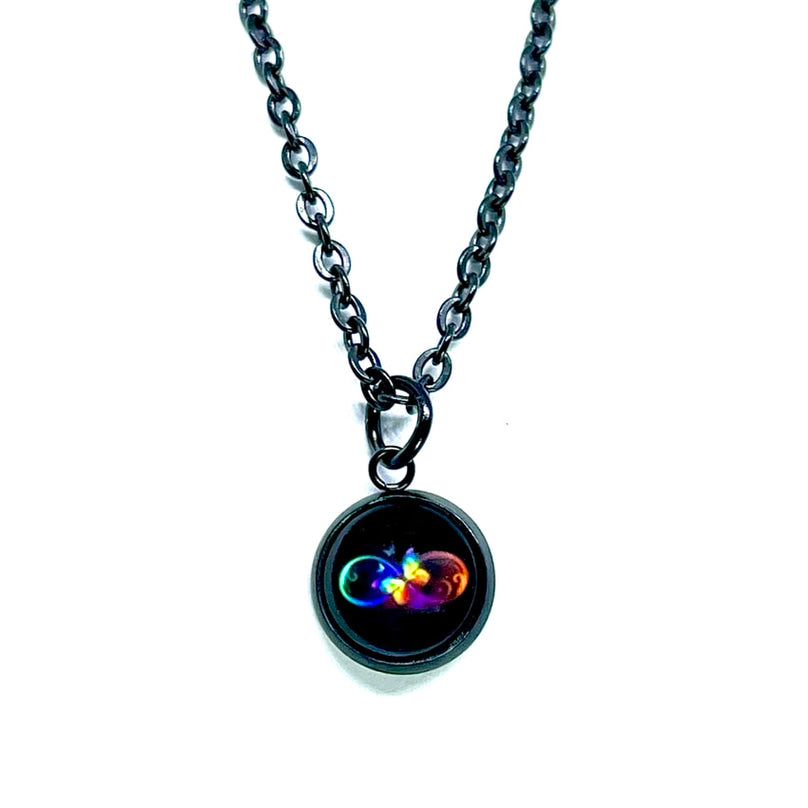 10mm Neurodiversity Celebration Necklace (Black Stainless Steel)