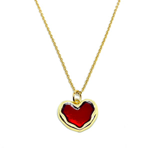Cherished Heart Necklace (Gold Stainless Steel)