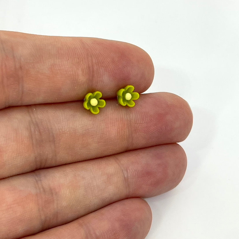 Forget-Me-Not Studs in Olive (Surgical Steel)