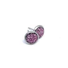 Load image into Gallery viewer, 8mm Berry Shimmer Druzy Studs