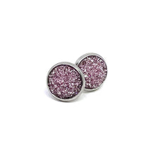 Load image into Gallery viewer, 10mm Berry Shimmer Druzy Studs