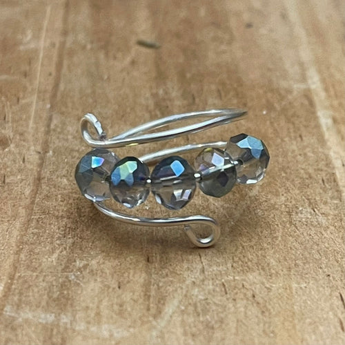 Adjustable Pewter Fidget Ring
