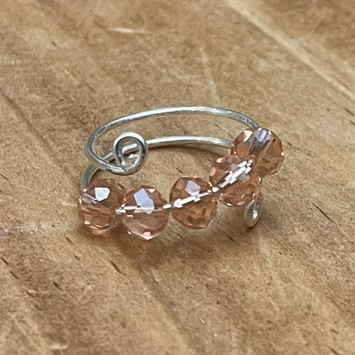 Adjustable Coral Fidget Ring