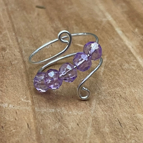 Adjustable Purple Fidget Ring