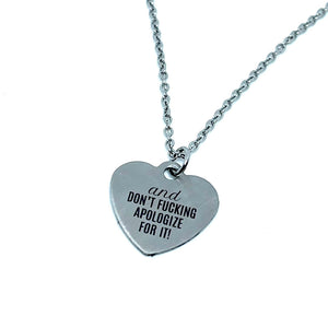 “Be Yourself” Double-Sided Charm Necklace (Stainless Steel)