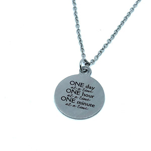 One at a Time Double-Sided Charm Necklace (Stainless Steel)