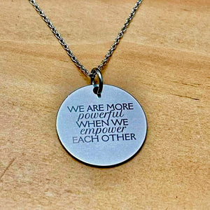 Empowerment Double-Sided Charm Necklace (Stainless Steel)
