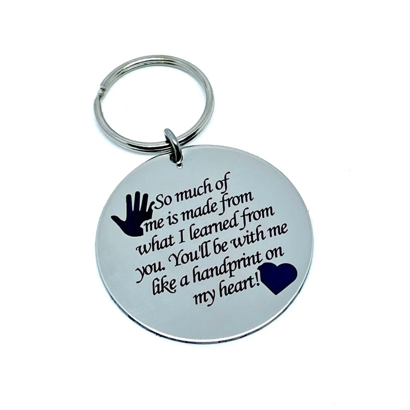 Handprint on my Heart Keychain