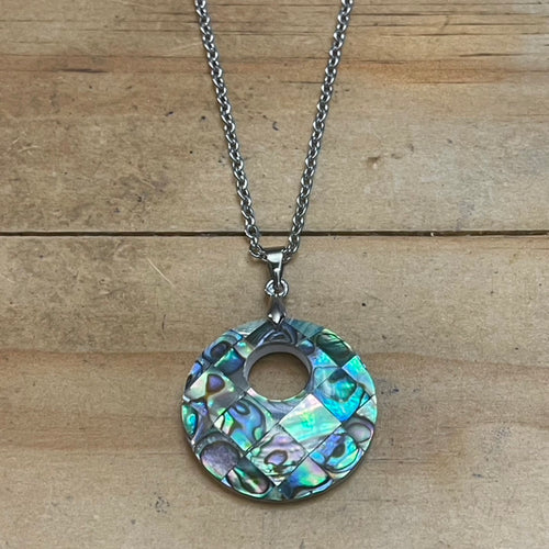 Abalone Shell Bubble Necklace (Stainless Steel) #1
