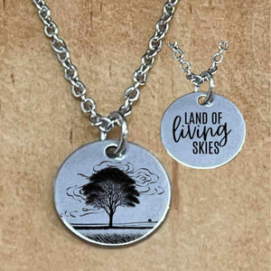 Saskatchewan "Land of Living Skies" Necklace (Stainless Steel)