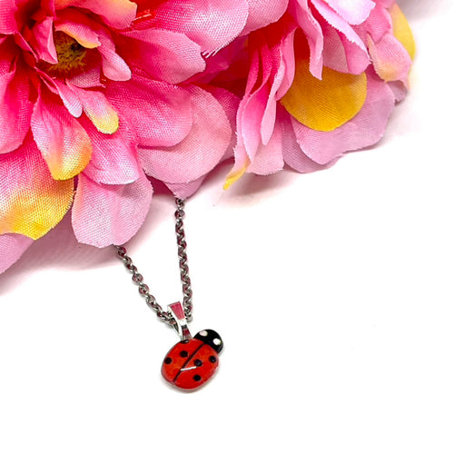 Ladybug Necklace (Stainless Steel)