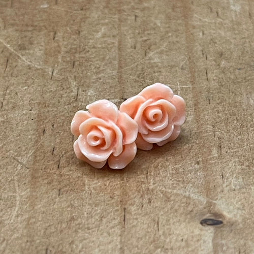 Peach Rose Studs