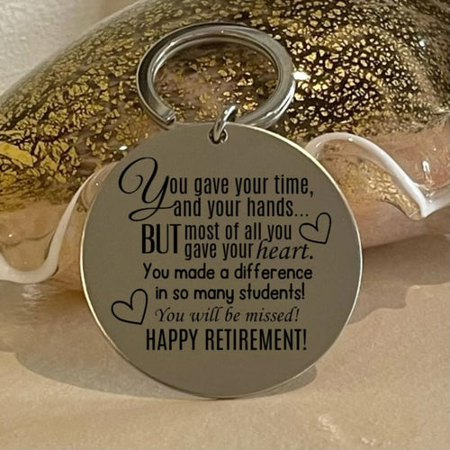 Educator Retirement Keychain