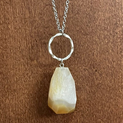 Natural Agate Kyra Necklace (Stainless Steel)