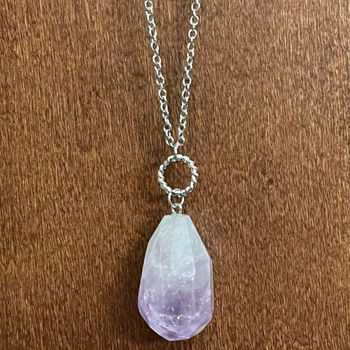 Amethyst Kyra Necklace (Stainless Steel)