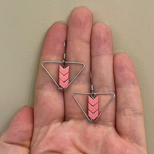 True North Drop Earrings in Pink